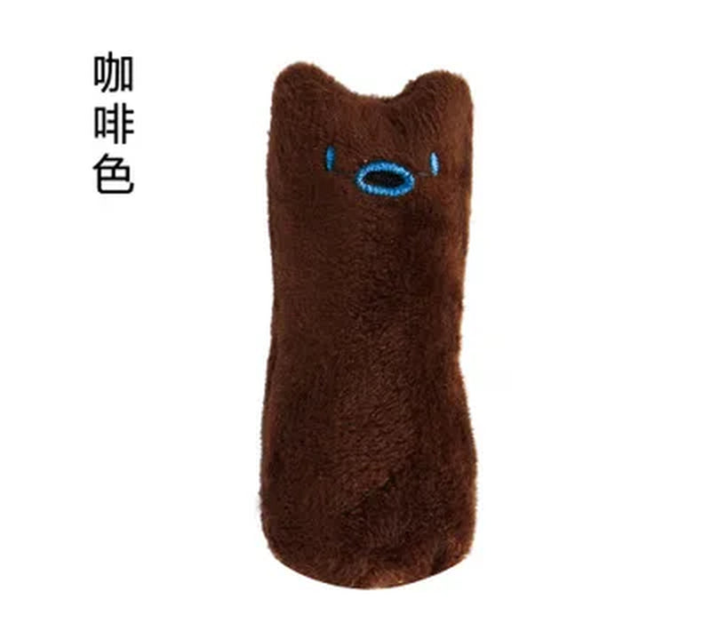 Teeth Grinding Catnip Toys Funny Interactive Plush Cat Toy Pet Kitten Chewing Vocal Toy Claws Thumb Bite Cat Mint for Cats