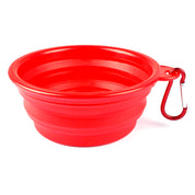 Collapsible Pet Silicone Dog Food Water Bowl Outdoor Camping Travel Portable Folding Pet Supplies Pet Bowl Dishes with Carabiner