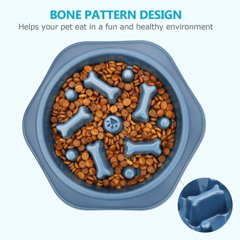 Pet Dog Bowl Dog Slow Feeder Bowl Feeder Dogs Anxiety anti Choking Device Food Plate Feeding Dog Cat Food Bowl Cute Pet Supplies