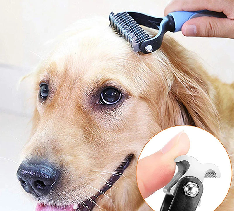 Professional Pet Deshedding Brush Dog Hair Remover Pet Fur Knot Cutter Puppy Cat Comb Brushes Dogs Grooming Shedding Supplies