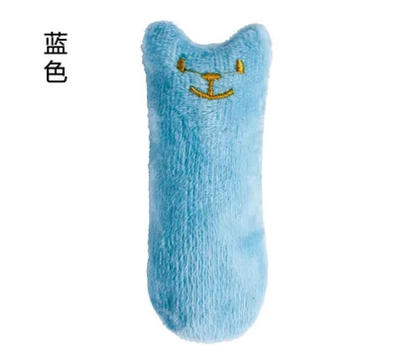Teeth Grinding Catnip Toys Funny Interactive Plush Cat Toy Pet Kitten Chewing Vocal Toy Claws Thumb Bite Cat Mint for Cats