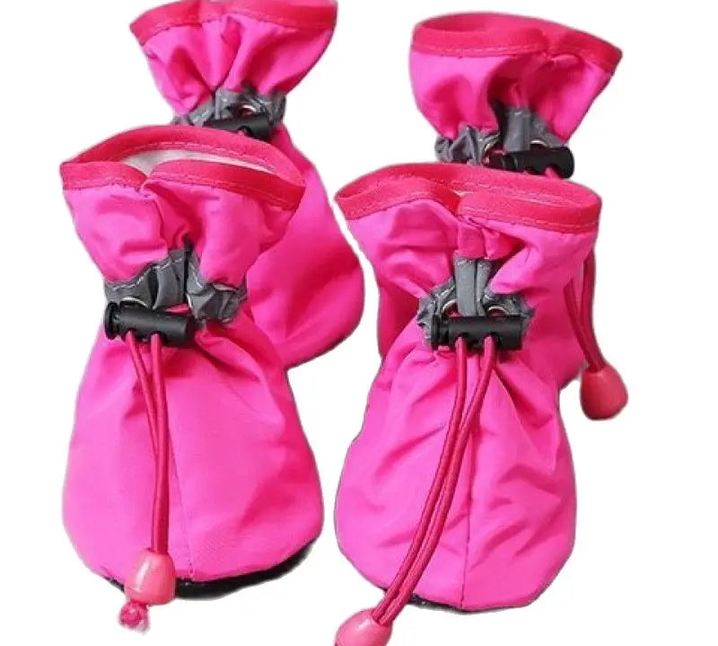 Set Waterproof Pet Dog Shoes Anti-Slip Rain Boots Footwear for Small Cats Dogs Puppy Dog Pet Booties Pet Paw Accessories