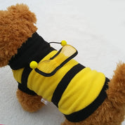 Bee Pet Puppy Coat Apparel Outfit Fleece Clothes Dog Cat Hoodie Fancy Costume Halloween Cosplay Sweater Dog Hoodies