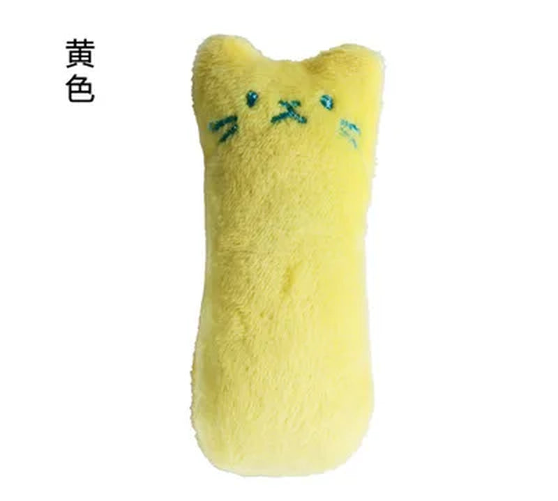 Teeth Grinding Catnip Toys Funny Interactive Plush Cat Toy Pet Kitten Chewing Vocal Toy Claws Thumb Bite Cat Mint for Cats
