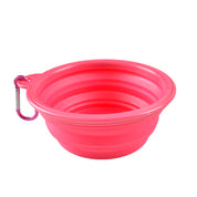 Collapsible Pet Silicone Dog Food Water Bowl Outdoor Camping Travel Portable Folding Pet Supplies Pet Bowl Dishes with Carabiner