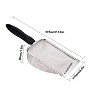 Pet Cat Waste Shovel Long Handle Stainless Steel Metal Shovel Litter Filter Garbage Sand Scoop Pet Cleaning Tool Pet Supplies