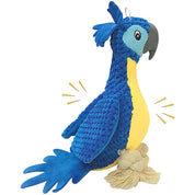 Plush Dog Toys Interactive Squeaky Durable Stuffed Cotton Rope Pet Puppy Toys Teeth Cleaning Embroidery Parrot