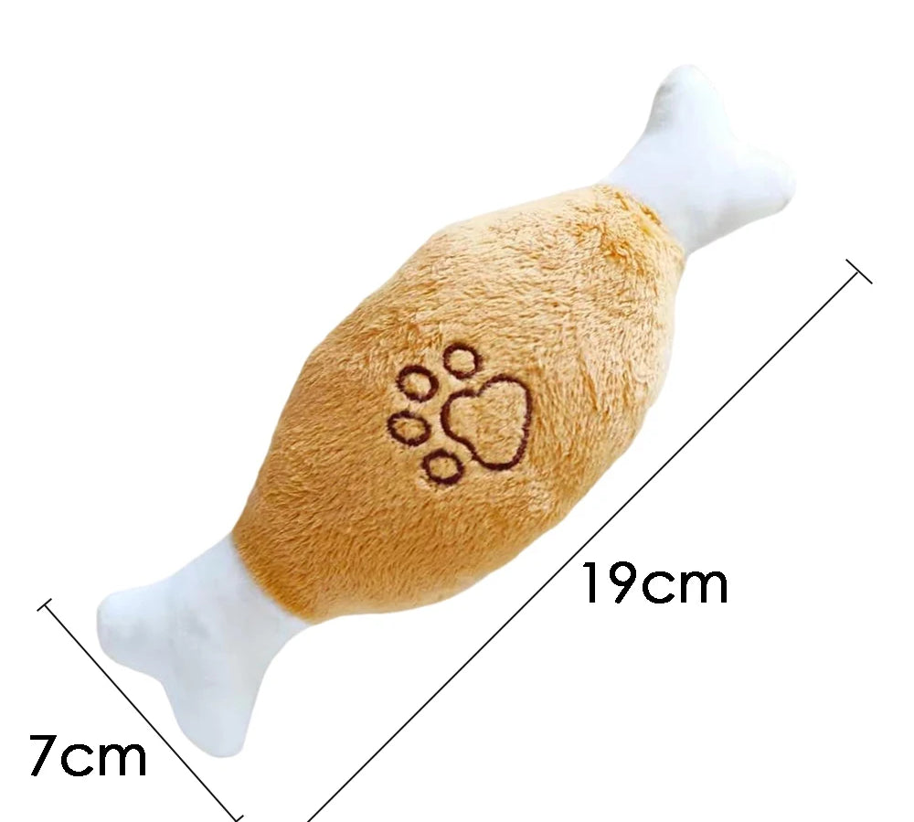 Plush Dog Toy Animals Shape Bite Resistant Squeaky Toys Corduroy Dog Toys for Small Large Dogs Puppy Pets Training Accessories