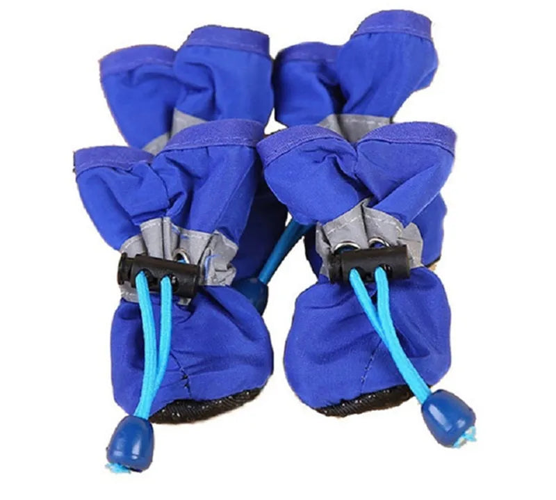 Set Waterproof Pet Dog Shoes Anti-Slip Rain Boots Footwear for Small Cats Dogs Puppy Dog Pet Booties Pet Paw Accessories