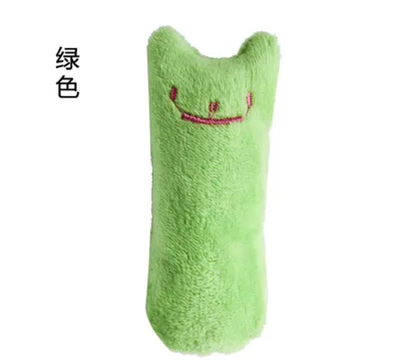 Teeth Grinding Catnip Toys Funny Interactive Plush Cat Toy Pet Kitten Chewing Vocal Toy Claws Thumb Bite Cat Mint for Cats