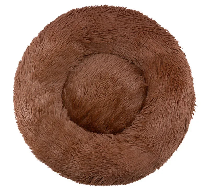 40-90Cm round Pet Bed for Large Dog Bed Super Soft Cat Bed Long Plush Dog House for Medium Dog House Winter Warm Sleeping