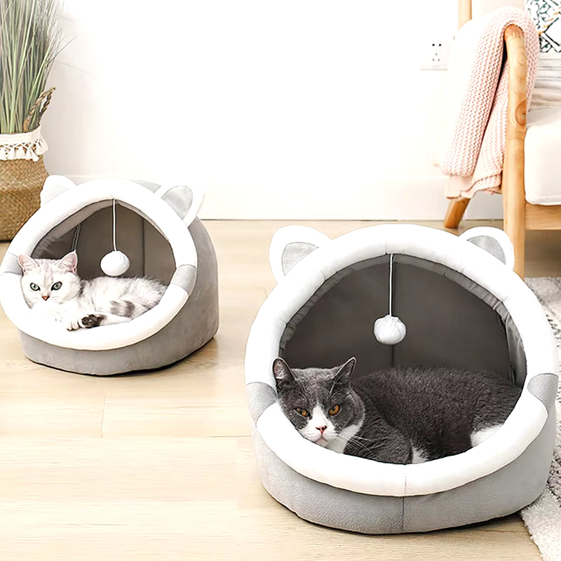 Cute Cat Bed for Indoor Small and Large Cats Dog Tent Soft Pet Kitten House Cozy Puppy Cushion
