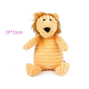 Plush Dog Toy Animals Shape Bite Resistant Squeaky Toys Corduroy Dog Toys for Small Large Dogs Puppy Pets Training Accessories