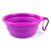 Collapsible Pet Silicone Dog Food Water Bowl Outdoor Camping Travel Portable Folding Pet Supplies Pet Bowl Dishes with Carabiner