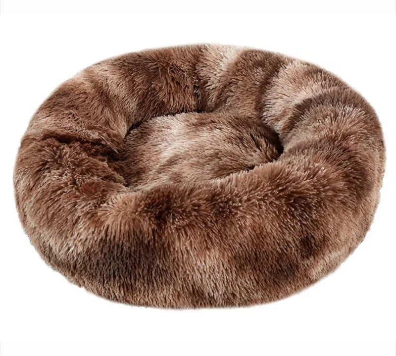 40-90Cm round Pet Bed for Large Dog Bed Super Soft Cat Bed Long Plush Dog House for Medium Dog House Winter Warm Sleeping