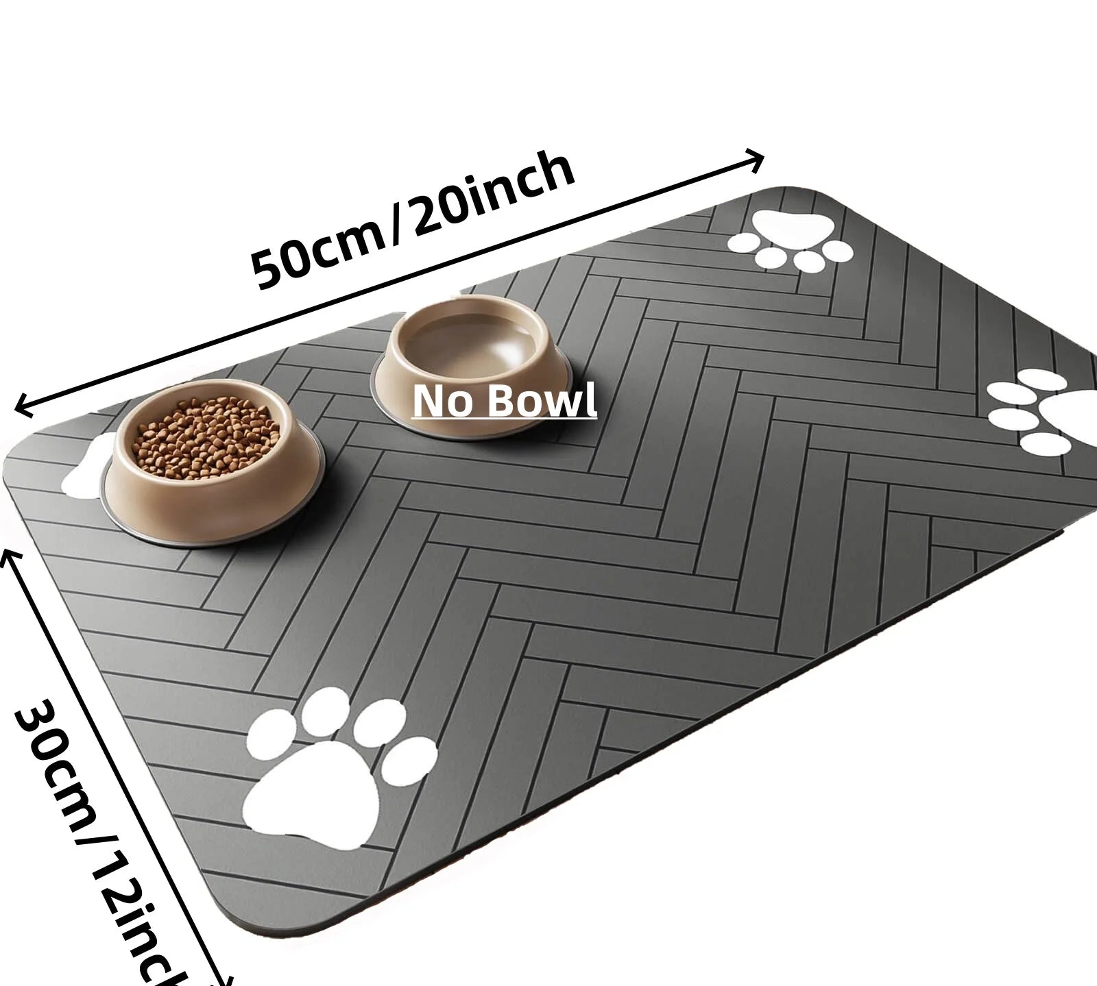 Pet Feeding Mat-Absorbent Pet Placemat for Food and Water Bowl, with Waterproof Rubber Backing, Quick Dry Water Mat for Dog Cat