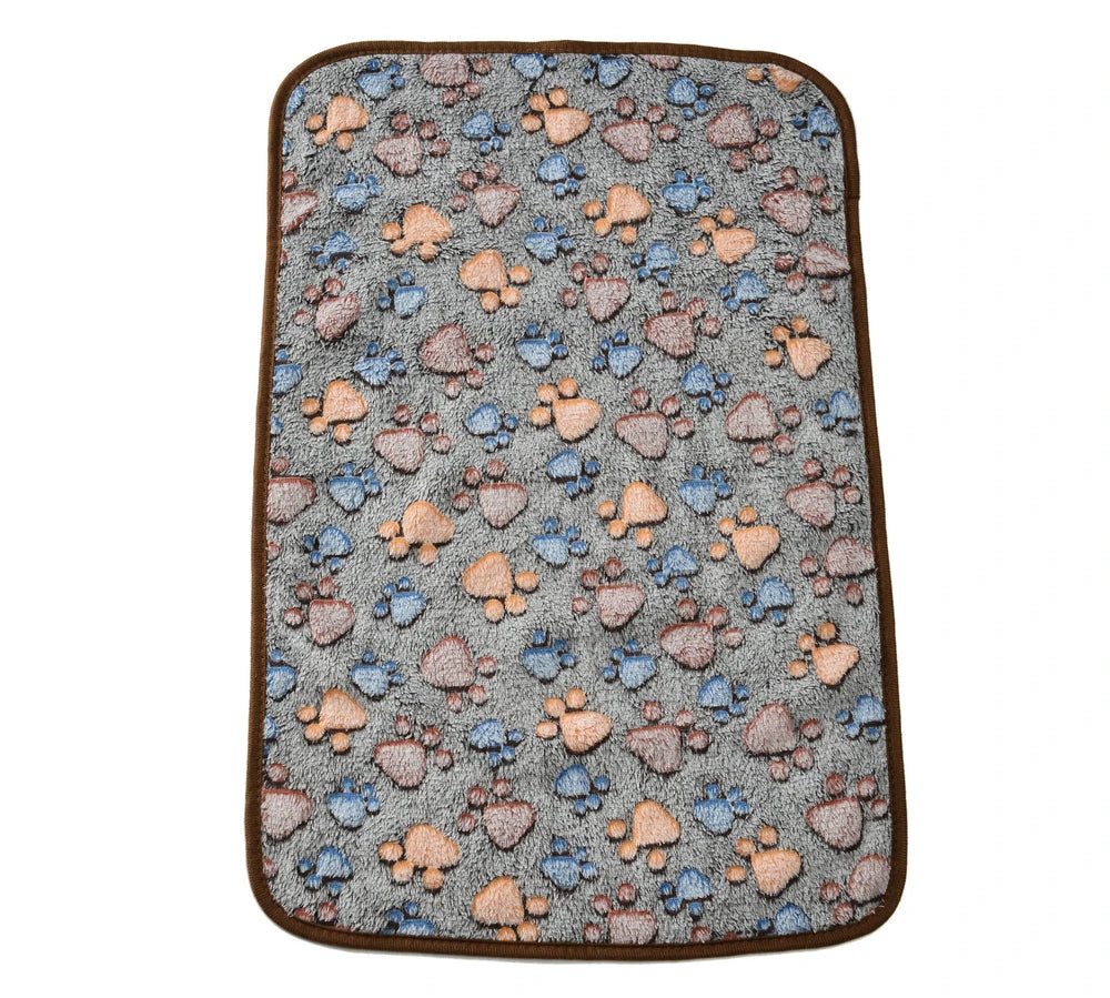 3 Sizes Cute Warm Pet Bed Mat Cover Towel Handcrafted Cat Dog Fleece Soft Blanket for Small Medium Large Dogs Puppy Pet Supplies