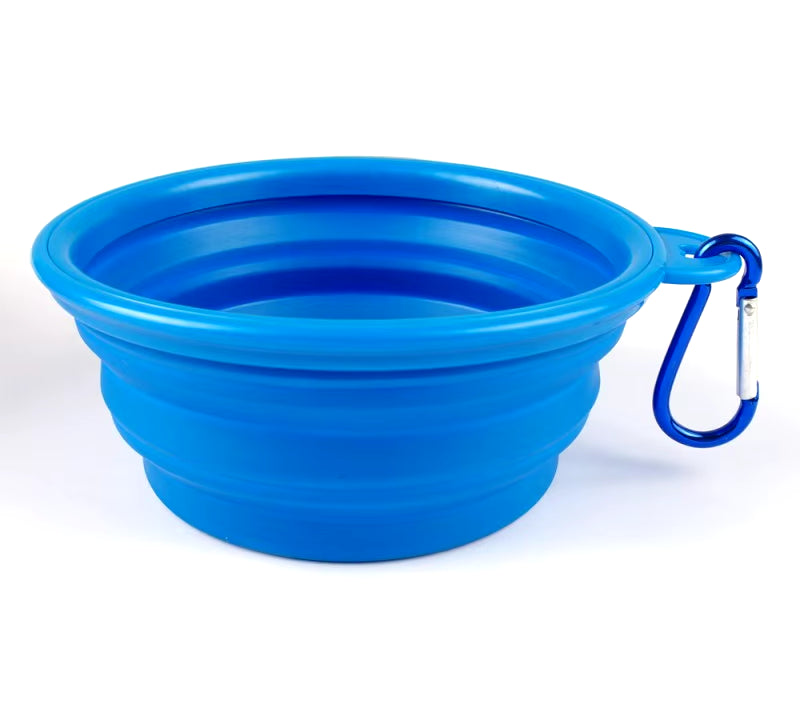Collapsible Pet Silicone Dog Food Water Bowl Outdoor Camping Travel Portable Folding Pet Supplies Pet Bowl Dishes with Carabiner