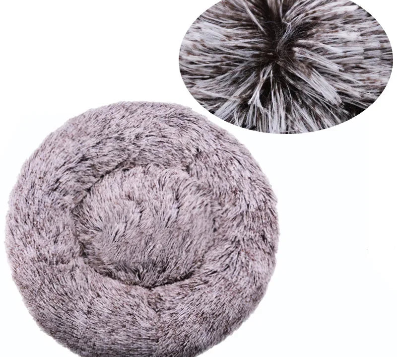 40-90Cm round Pet Bed for Large Dog Bed Super Soft Cat Bed Long Plush Dog House for Medium Dog House Winter Warm Sleeping