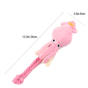 Pet Octopus Plush Rope Toy Is Bite-Resistant, Fun and Interactive, Suitable for Indoor and Outdoor Use