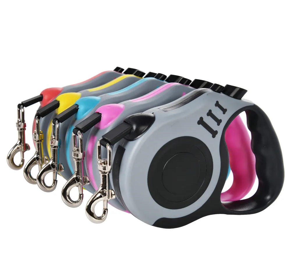3M 5M Dog Leash for Small Dogs Cat Automatic Retractable Durable Nylon Lead Puppy Outdoor Travel Walking Hiking Traction Rope