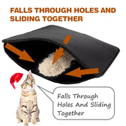 Non-Slip Cat Litter Mat with Gift Waterproof Double Layer Pet Litter Box Mat Sand Cat Pad Bed Mat Clean Pad Cat Accessories